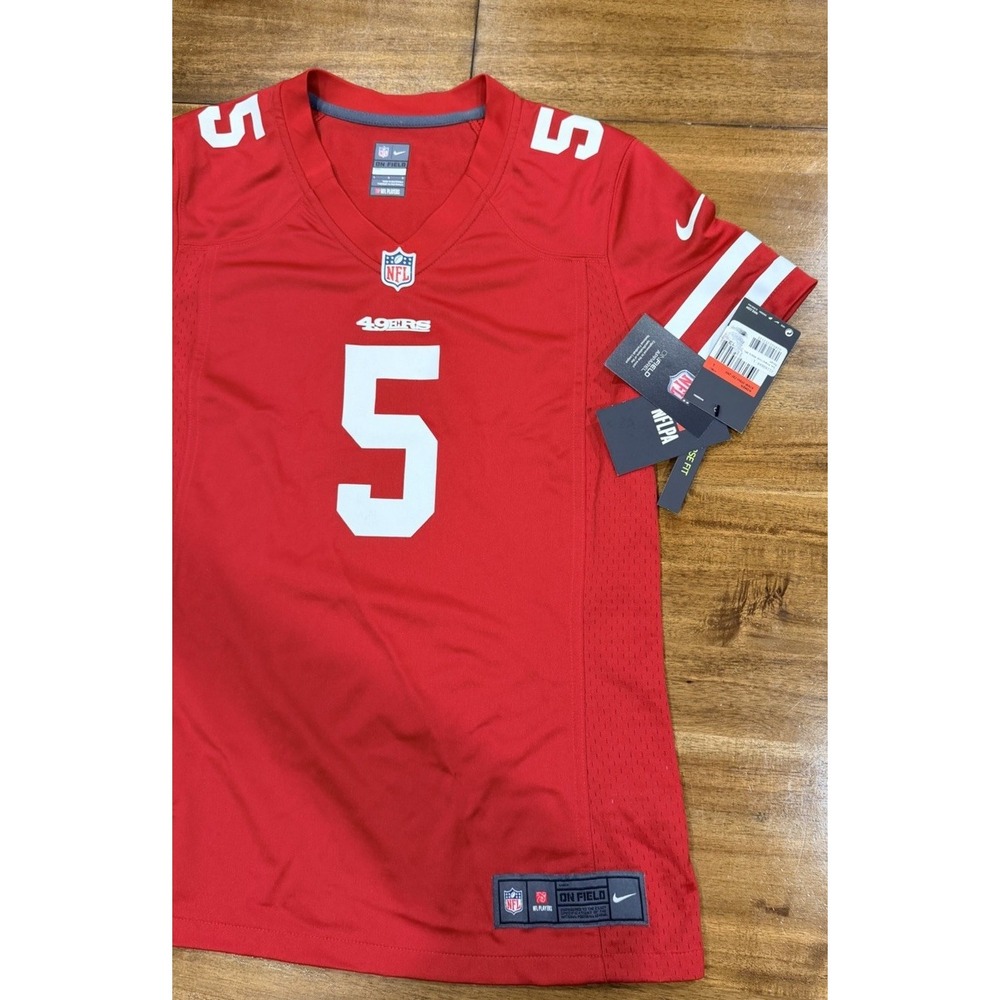 Trey Lance #5 San Francisco 49ers NIKE Football Jersey Women's Size Large NWT - Picture 2 of 10